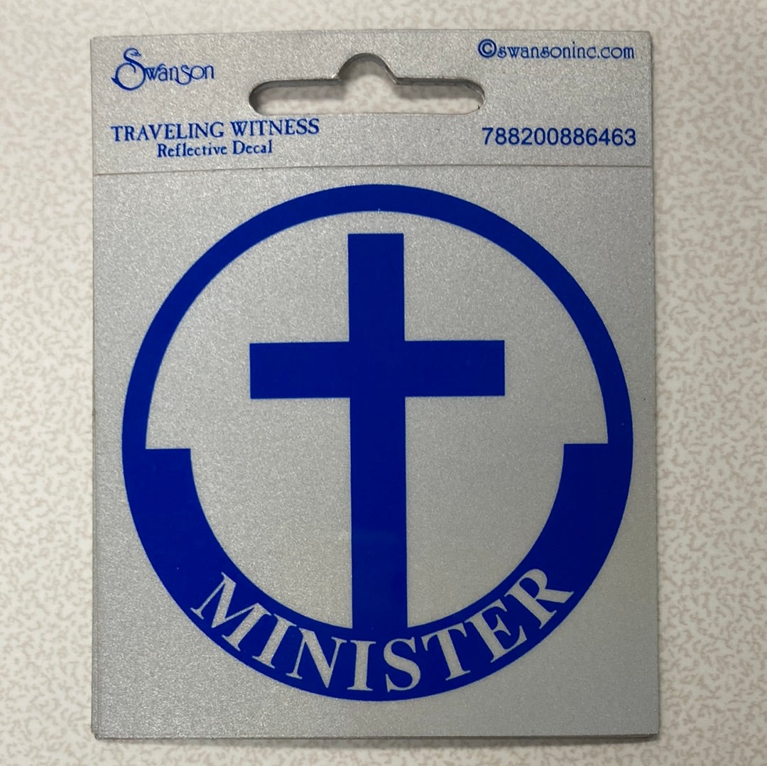 MINISTER REFLECTIVE STICKER-6463