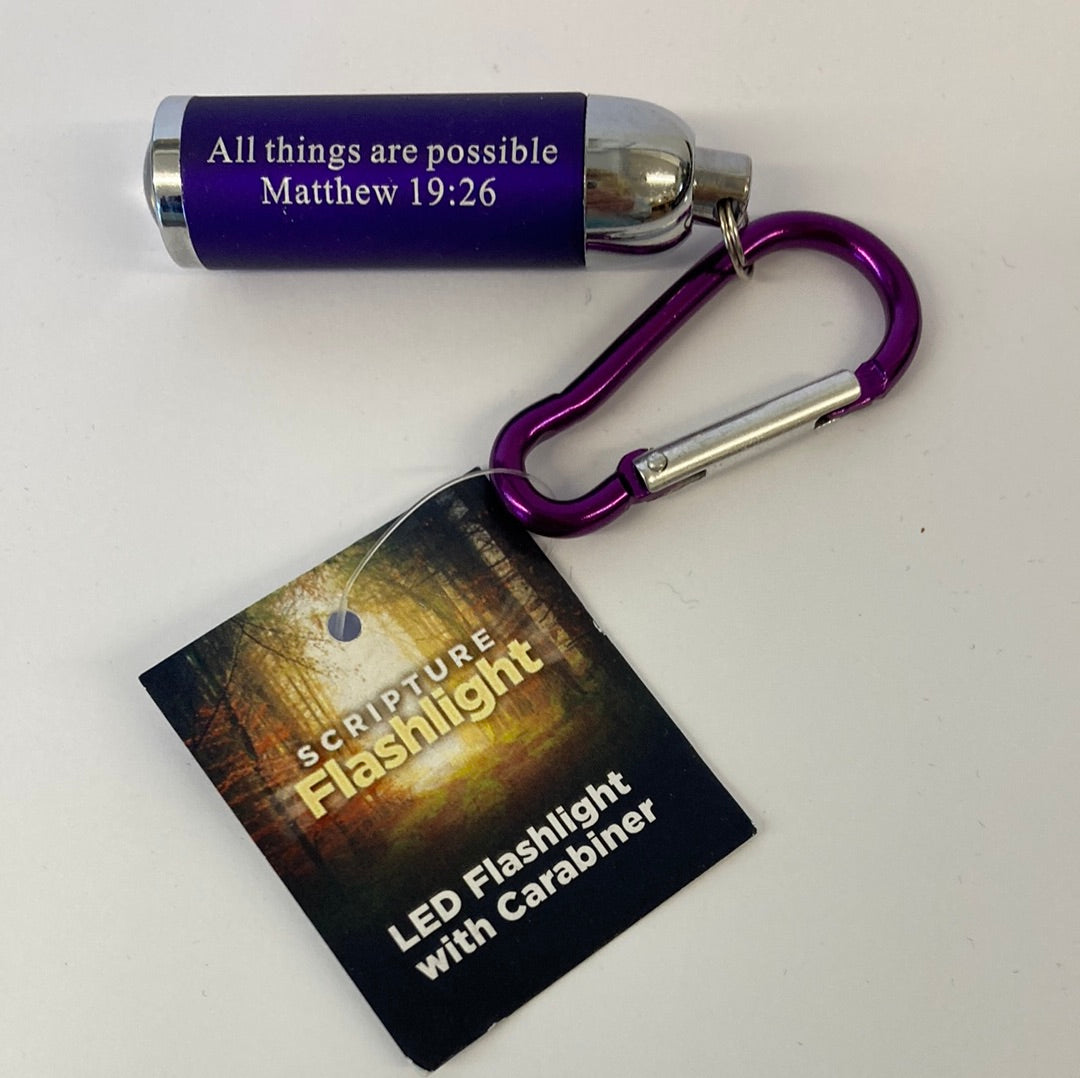 LED FLASHLIGHT/CARABINER PURPLE-8845