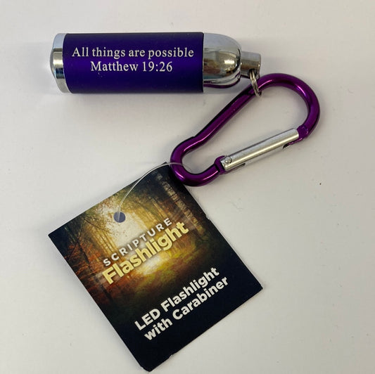 LED FLASHLIGHT/CARABINER PURPLE-8845