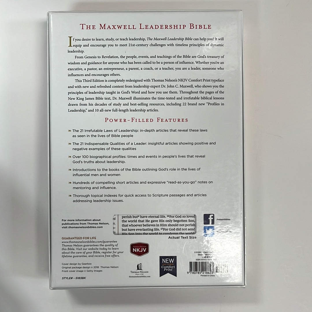 MAXWELL LEADERSHIP BIBLE BLK-8623