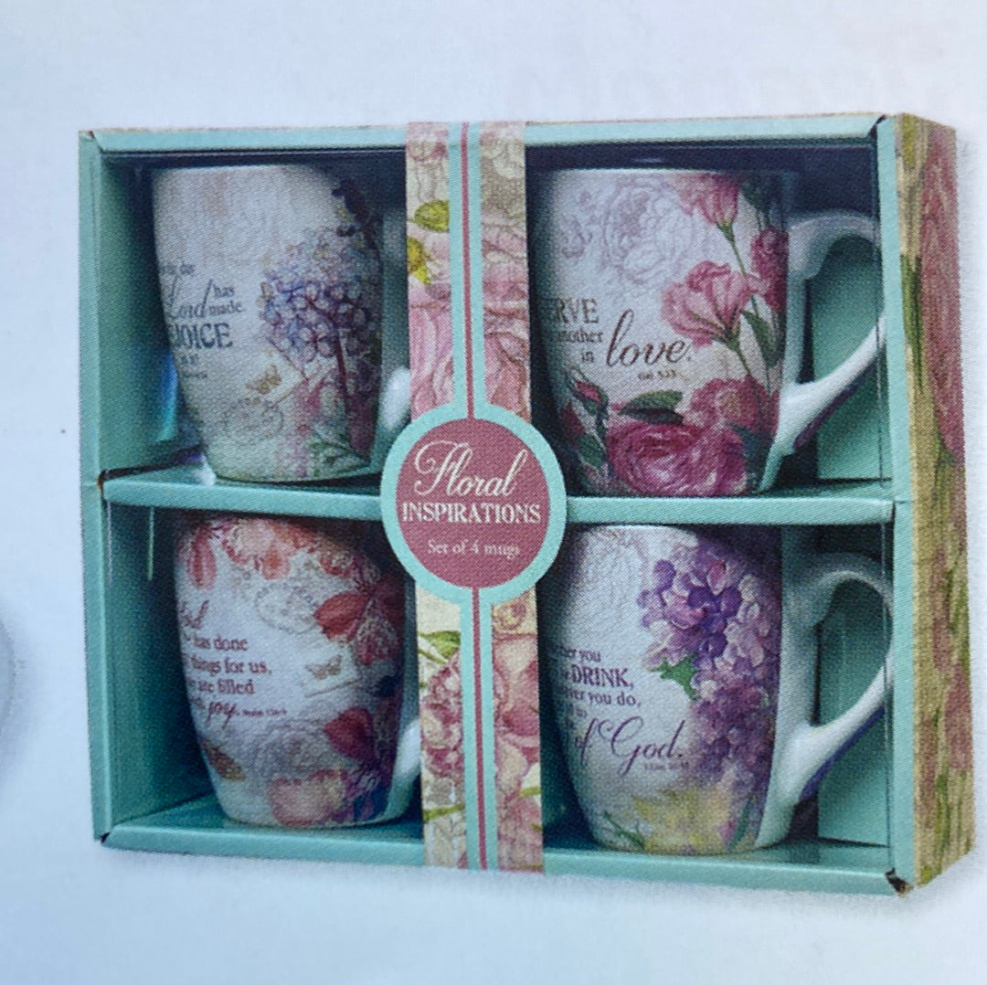 FLORAL INSPIRATIONS MUG SET/4-2627