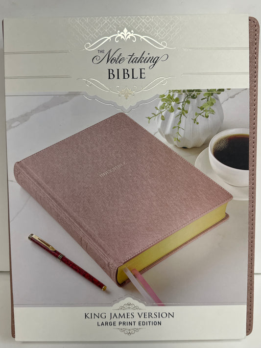 KJV NOTE TAKING LARGE PRINT BIBLE ROSE GOLD-8828