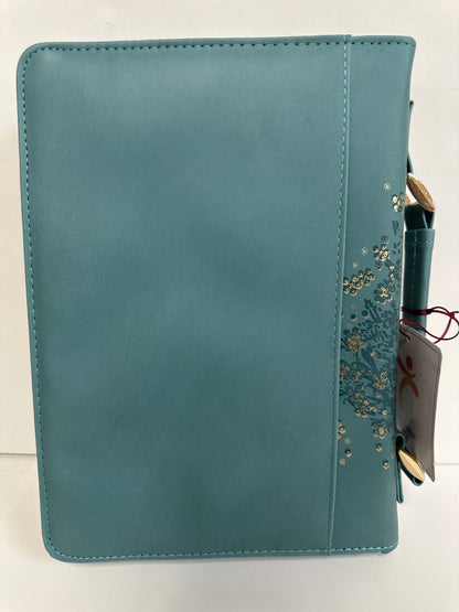 BE STILL TEAL LARGE BIBLE COVER-6262