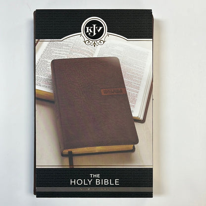 KJV DEL GIFT BIBLE BROWN-7498