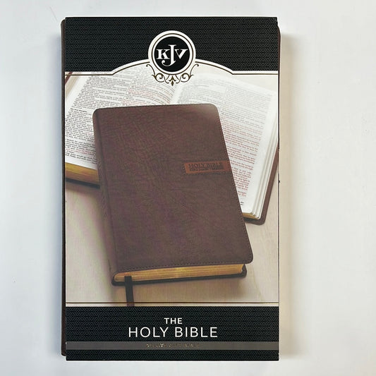 KJV DEL GIFT BIBLE BROWN-7498