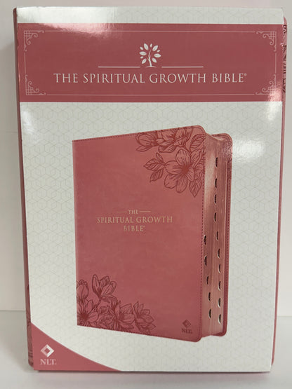 NLT SPIRITUAL GROWTH BIBLE PINK FLORAL-4632