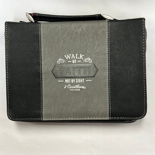 WALK BY FAITH BLK/GRY BIBLE CV-1465