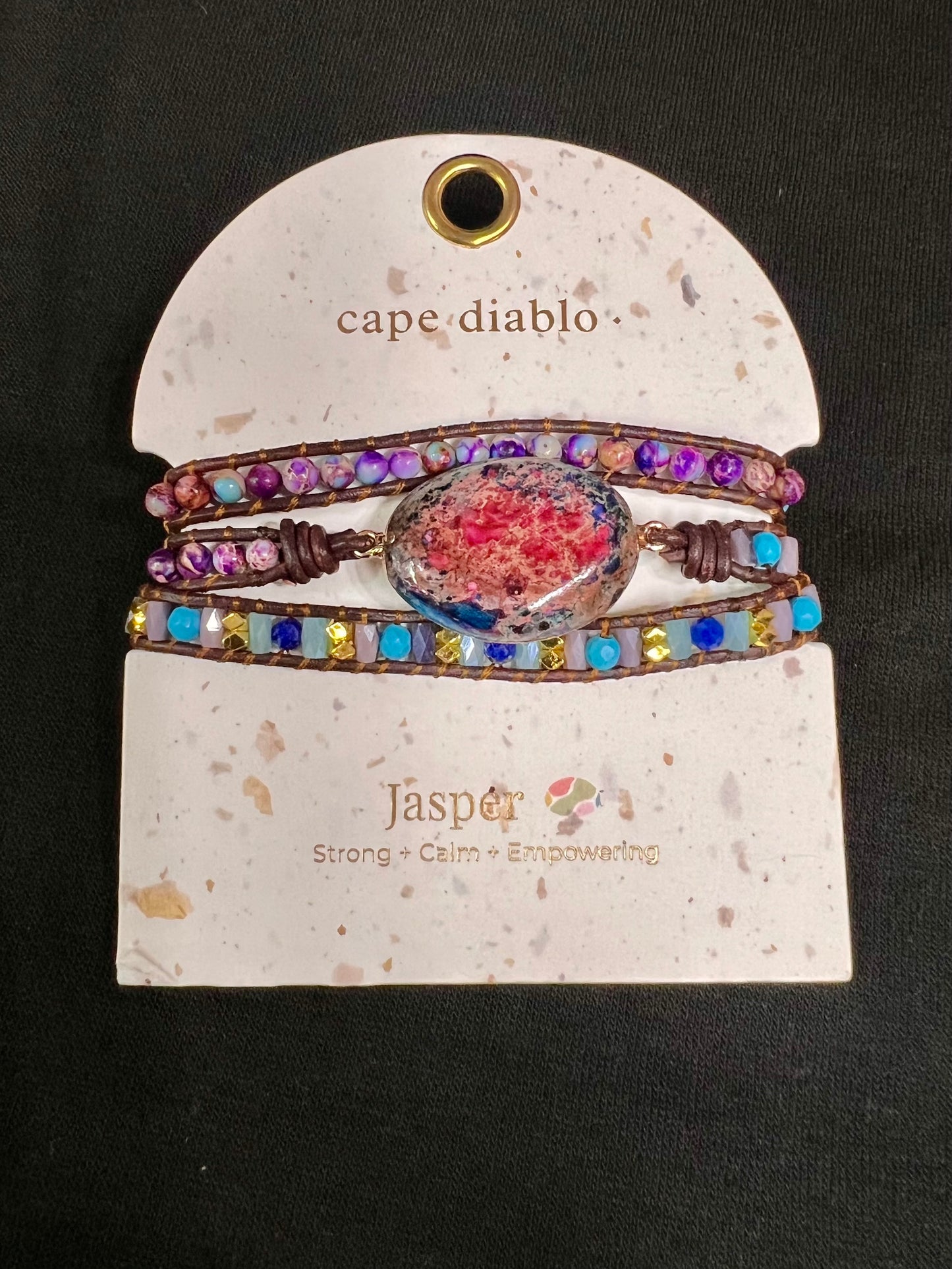 INTENSE JASPER WRAP BRACELET-3188