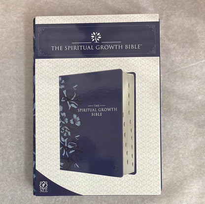 NLT SPIRITUAL GROWTH BIBLE NAVY-4143