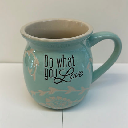 TURQUOISE CERAMIC COUNTRY MUGS-7232