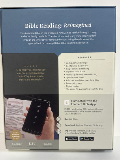KJV WIDE MARGIN FILAMENT BIBLE DARK BROWN MEDALLION-9150