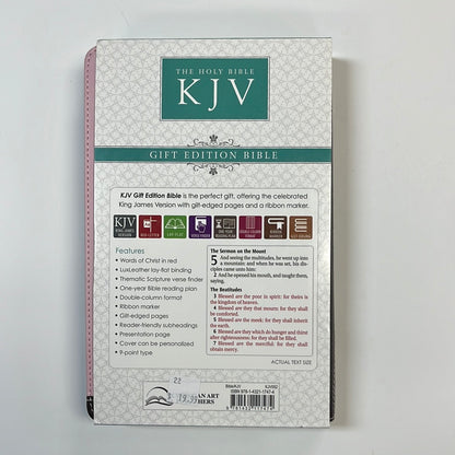 KJV DEL GIFT BIBLE BRN/PINK-7474