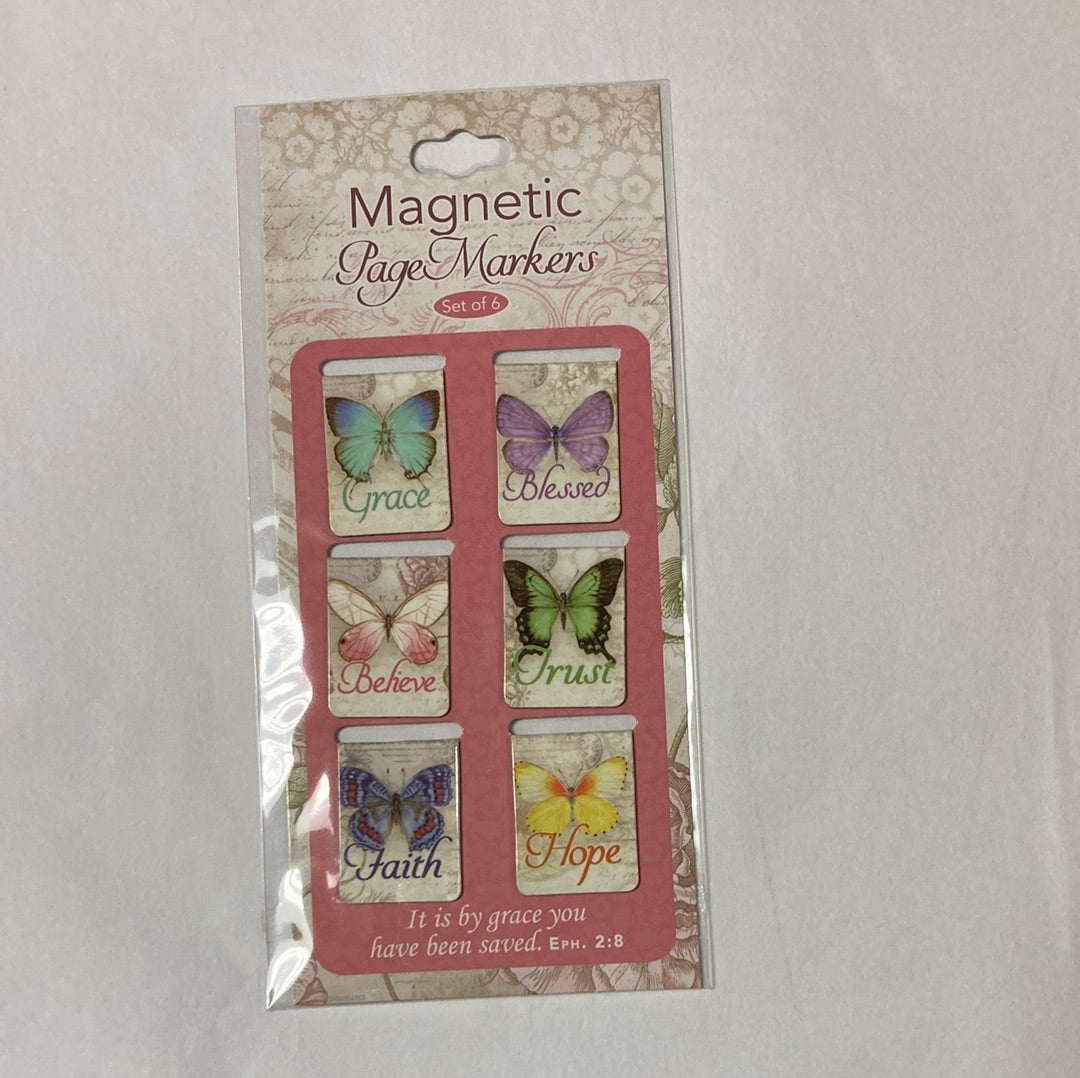 BUTTERFLY BLESSINGS MAGNETIC BOOKMARKS-9801