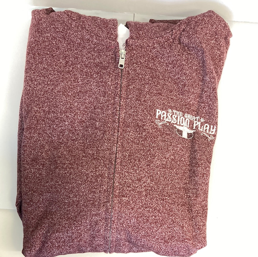 GPP MAROON ZIP/HOOD SWEAT 2XL-8751 : 2XL