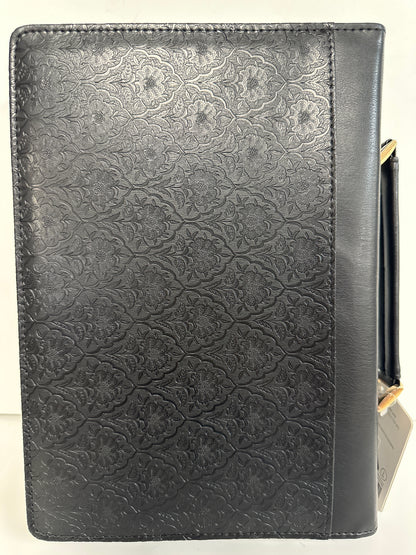 FOR I KNOW THE PLANS CHARCOAL/BLACK LARGE BIBLE COVER-2521