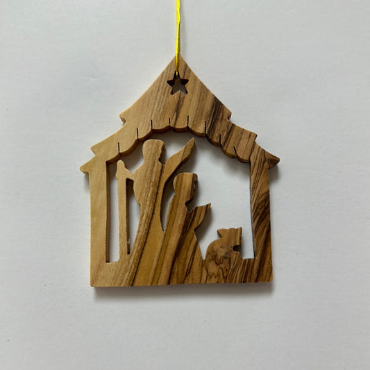 SHEPHERDS OLIVE WOOD ORNAMENT-2676