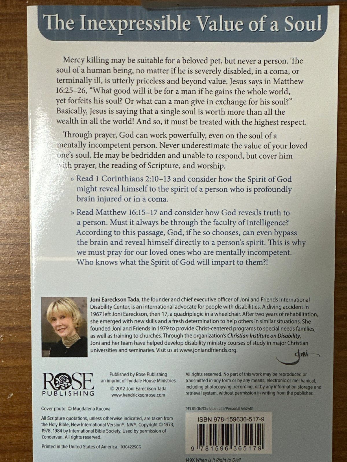 WHEN IS IT RIGHT TO DIE PAMPHLET-5179