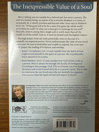 WHEN IS IT RIGHT TO DIE PAMPHLET-5179