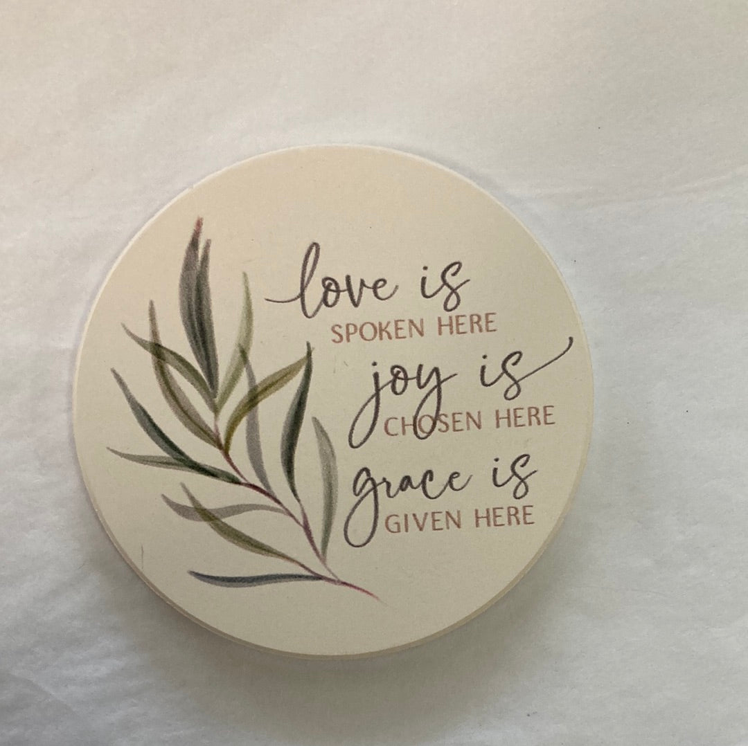 LOVE IS SPOKEN COASTER - C0C0193