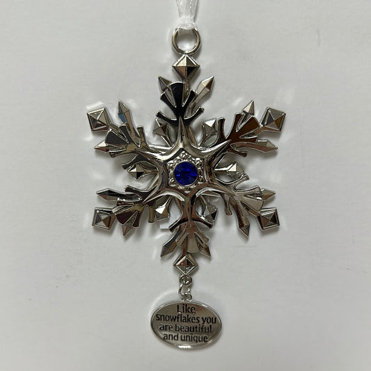 UNIQUE SPIN SNOWFLAKE ORNAMENT-6385