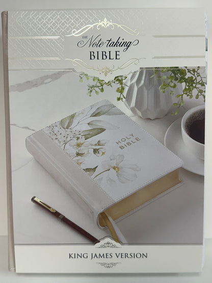 KJV NOTE TAKING BIBLE GRAY FLORAL PRINTED-6796