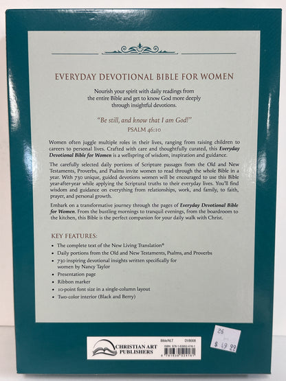 NLT DEVOTIONAL BIBLE FOR WOMEN TEAL-4181