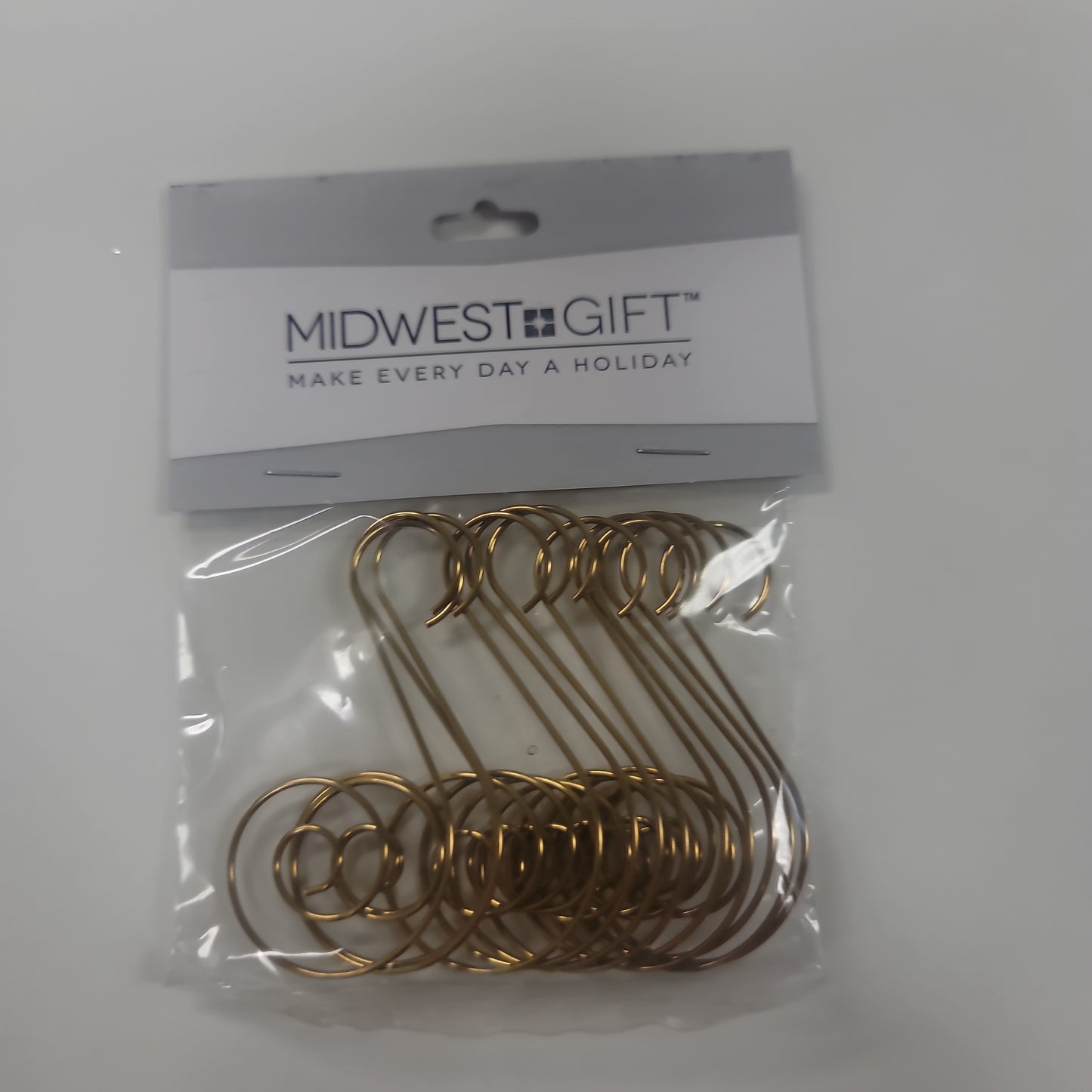 GOLD ORNAMENT HOOK SET OF 12-3313