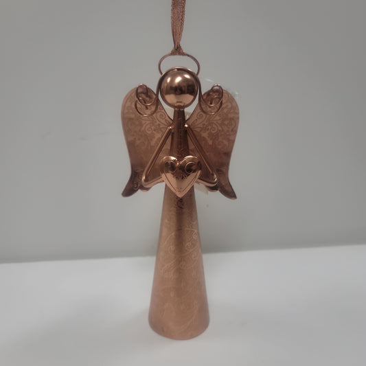 ROSE GOLD ANGEL BELL HEART 8 IN-2227