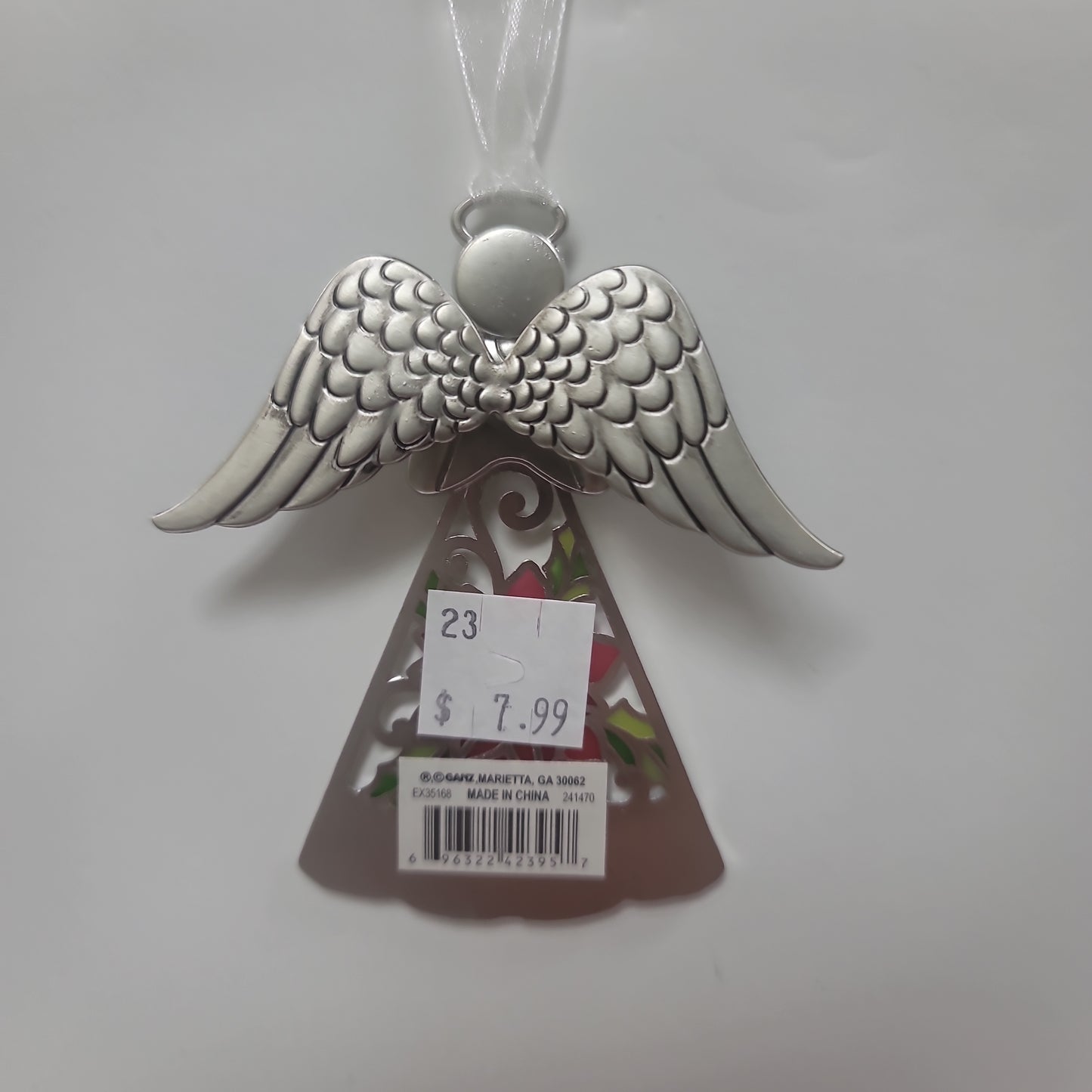 CHRISTMAS WIGGLE WING ANGEL ORN-3957