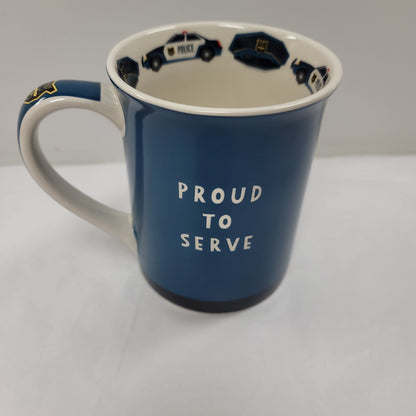 PROUD TO SERVE POLICE MUG-2635