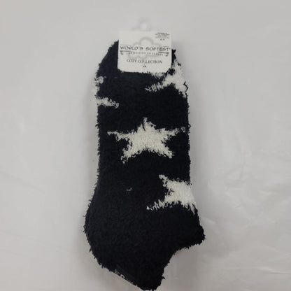 LADIES SOCKS/STAR BLACK 930-9242