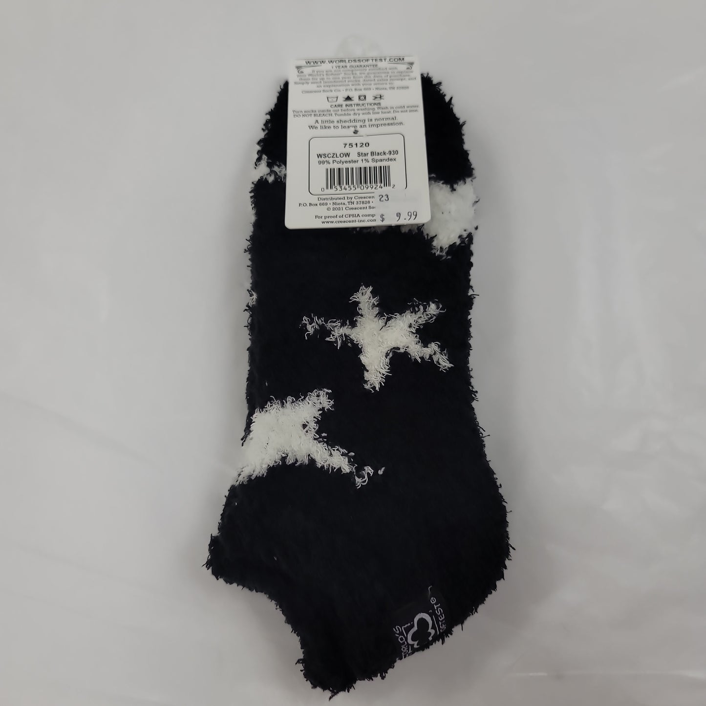 LADIES SOCKS/STAR BLACK 930-9242