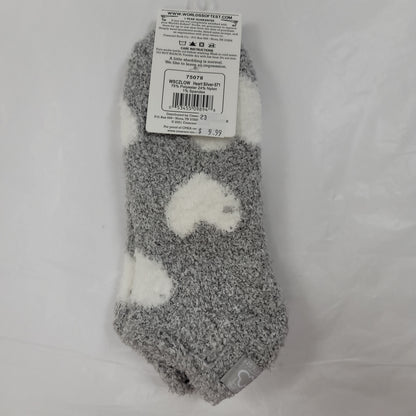 LADIES SOCKS/HEART SILVER 571-8948