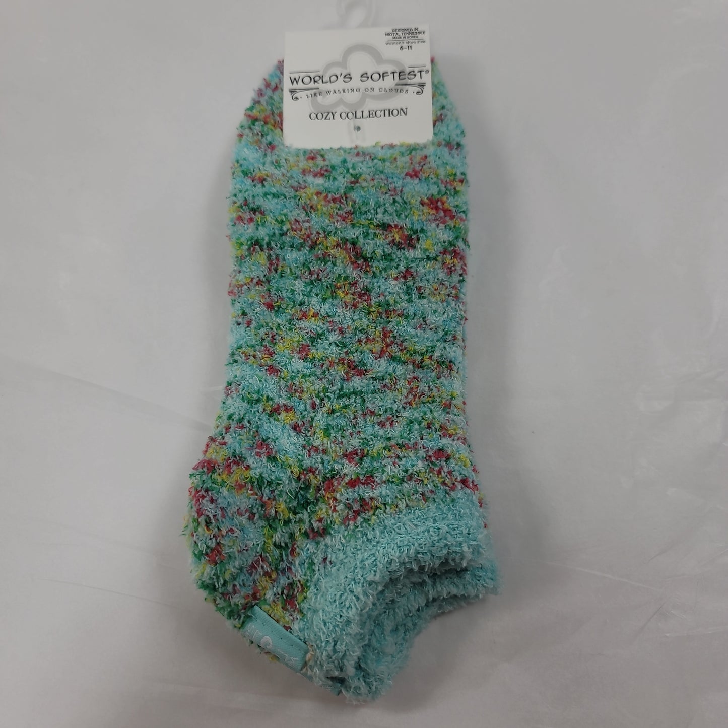 LADIES SOCKS/AQUA BLUE CONF 158-9259