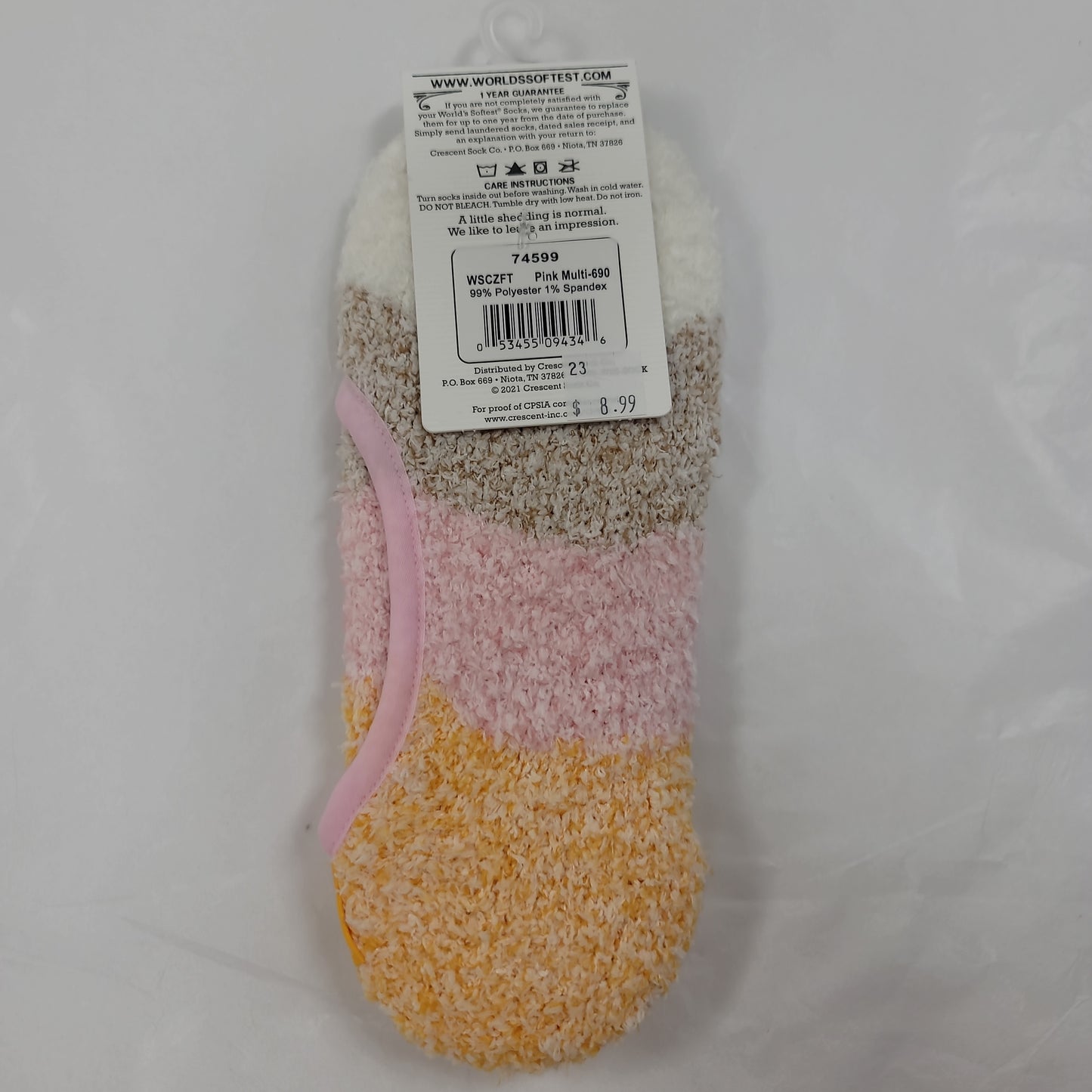 LADIES SOCKS/PINK MULTI 690-4346