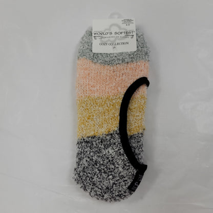 LADIES SOCKS/BLACK MULTI 064-4339