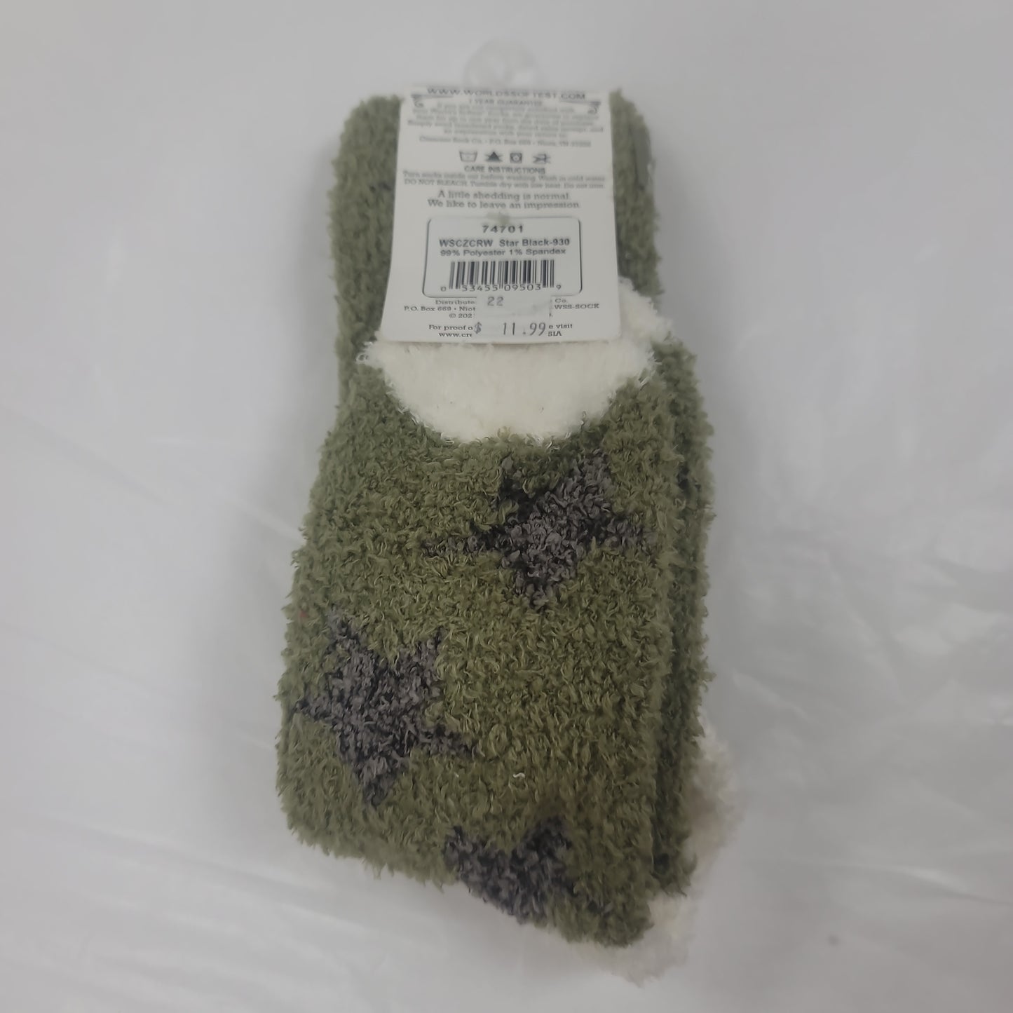 LADIES SOCKS/STAR BLACK 930-5039