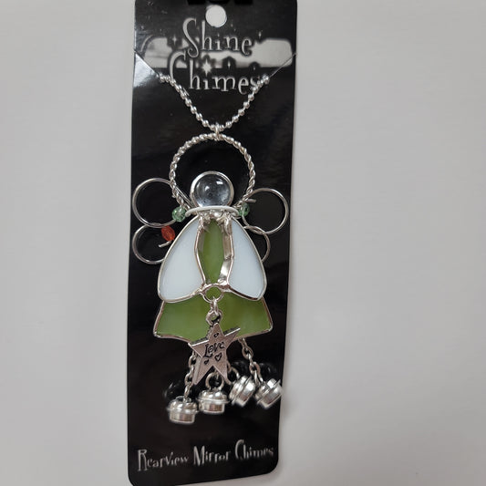 ANGEL W/LOVE STAR CAR CHIME