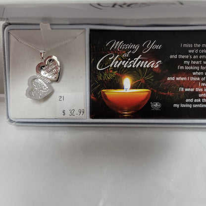 MISS YOU CHRISTMAS HRT/CROSS NK-3351 : 18 IN