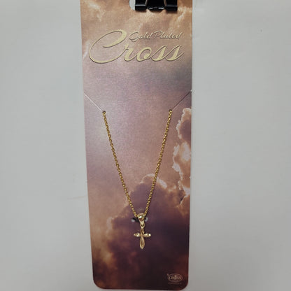 MINI GP RIBBON CROSS NECKLACE-0940 : 18 IN