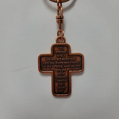 CROSS/FOOTPRINTS KEYRING-6247