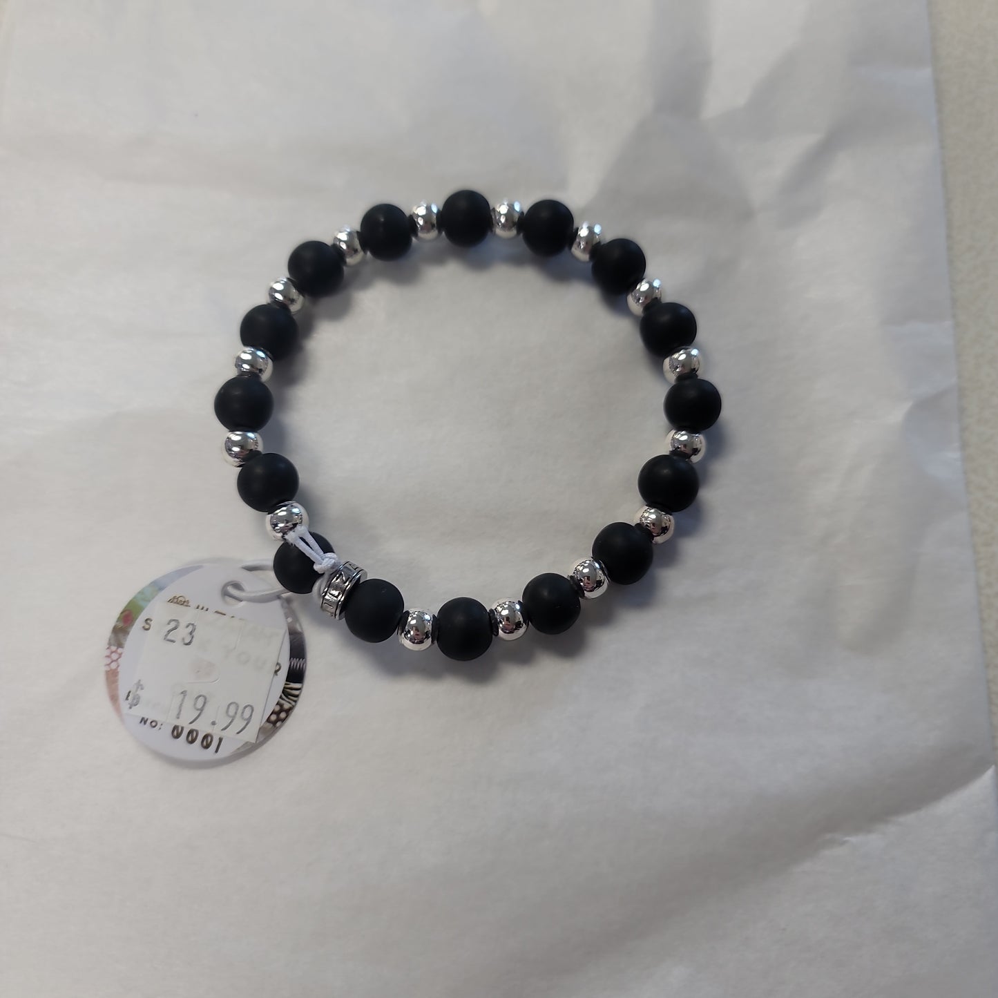 SILVERBALL ONYX STRETCH BRAC-6784
