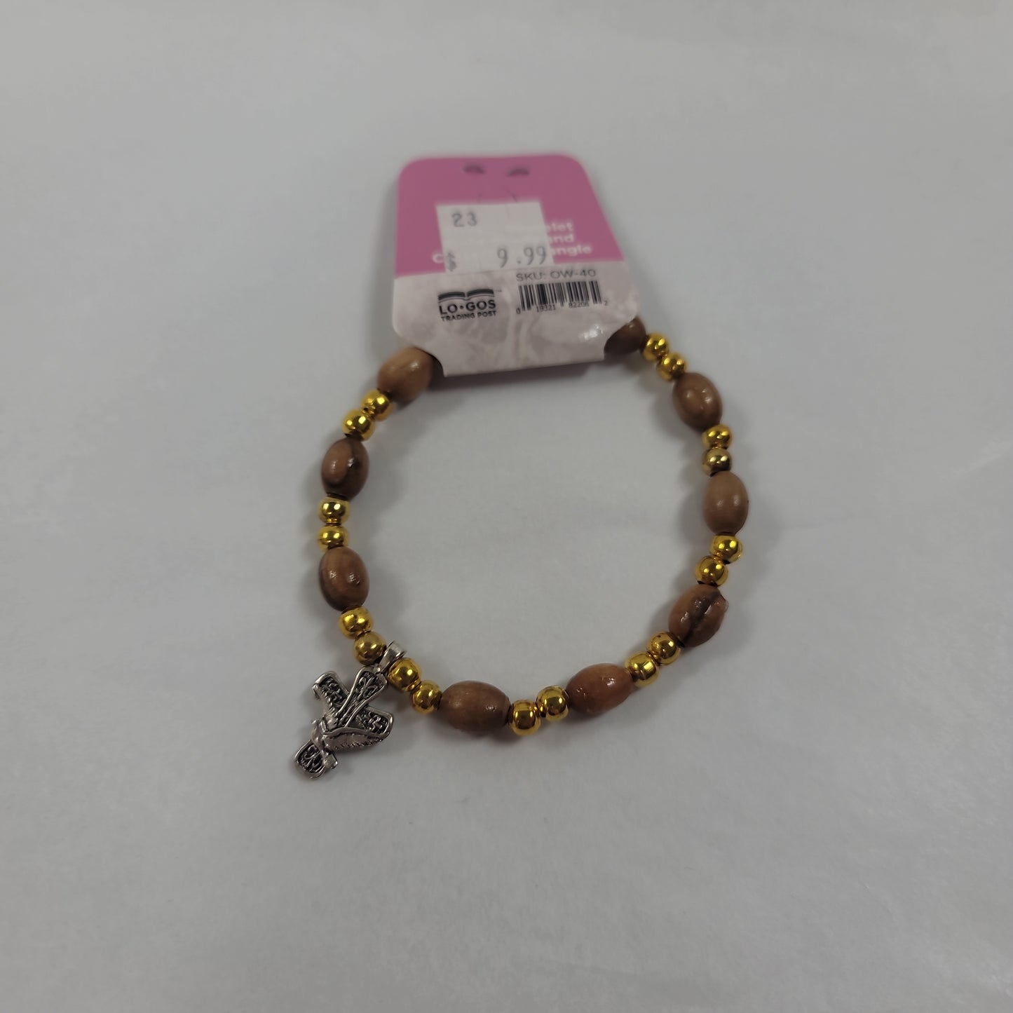 OLIVE WOOD STRETCH BRACELET-2062