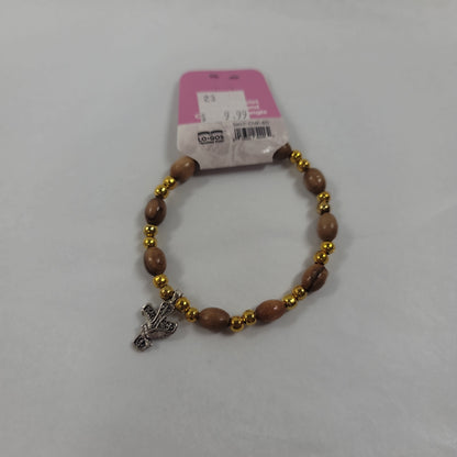 OLIVE WOOD STRETCH BRACELET-2062