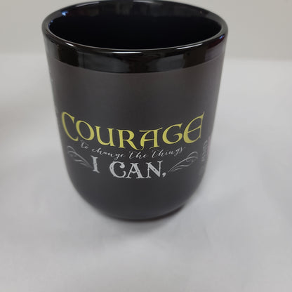 BLACK SERENITY PRAYER MUG-4975