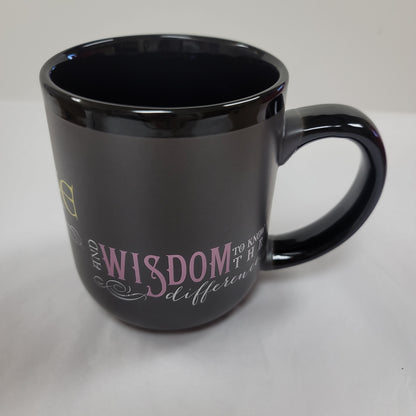 BLACK SERENITY PRAYER MUG-4975