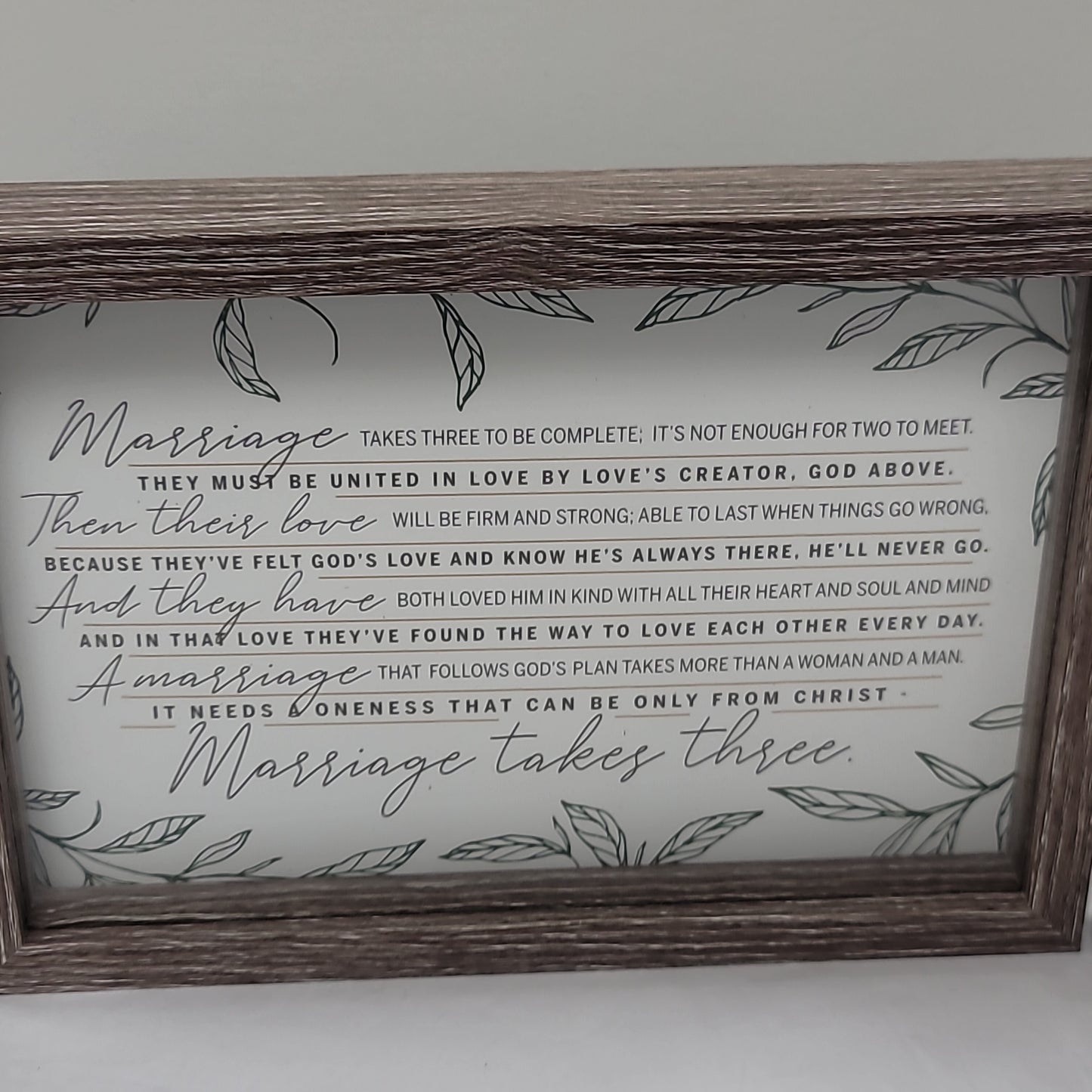 MARRIAGE TAKES THREE PHOTO FRAME-2672