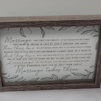 MARRIAGE TAKES THREE PHOTO FRAME-2672