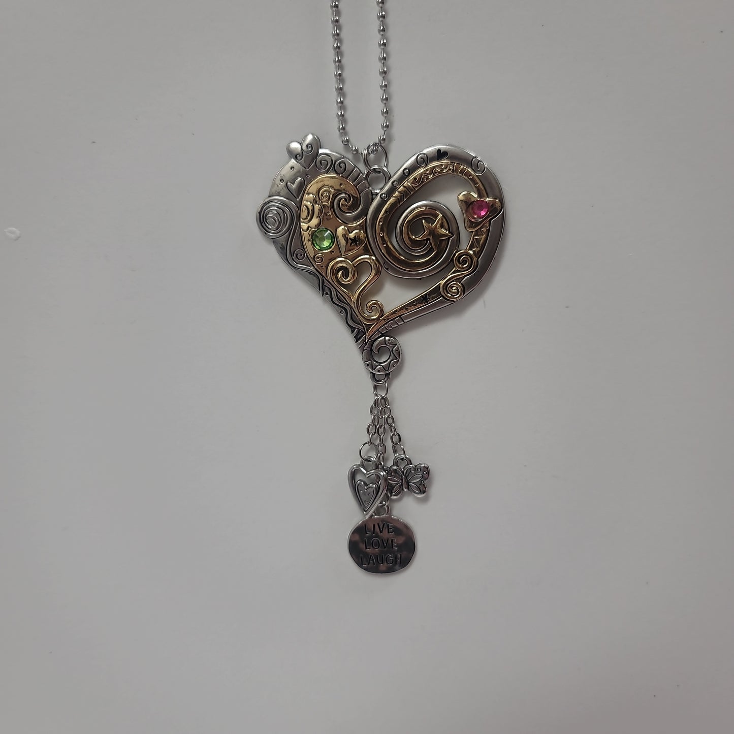 HEART/LIVE LOVE LAUGH CAR CHARM-7991