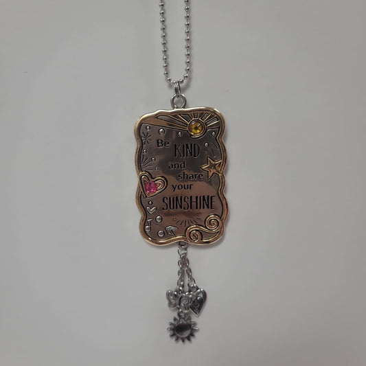 BE KIND/SUNSHINE CAR CHARM-8066